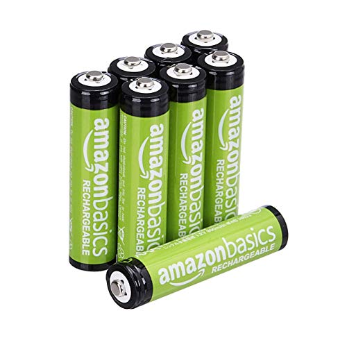 Amazon Basics AAA-Batterien, wiederaufladbar, vorgeladen, 8 Stück (Aussehen kann variieren)
