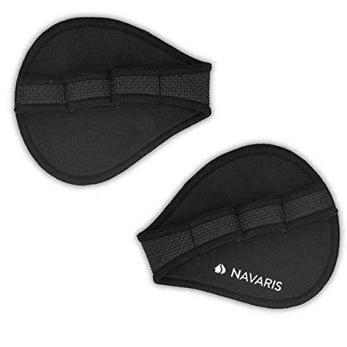 Navaris Fitness Grip Pads Handschuhe - für alle Handgrößen geeignet - rutschfeste Griffpolster Kraftsport Gymnastik Bodybuilding Krafttraining