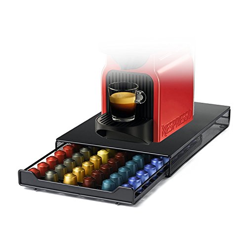 HiveNets Kaffee Kapselhalter, Schubladenbox Aufbewahrung für Nespresso, Fassungsvermögen: 60 Stück