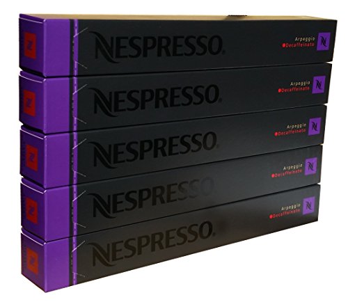 Nespresso Kapseln Arpeggio Decaffeinato - 5er Pack, 50 Kapseln (lila) - Entkoffeiniert