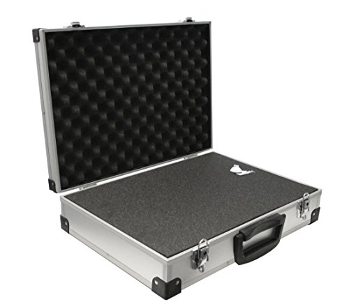 PeakTech 7270, Flightcase mit gepolstertem Schaumstoff, abschließbarer Aufbewahrungskoffer, tragbare Aluminiumbox mit schützendem Würfelschaumstoff, Universal-Alukoffer, schützend, extragroß (500 x 35