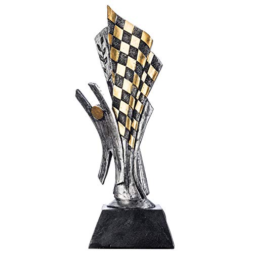 GOODS+GADGETS Rennsport Trophäe - Motorsport Sieger-Pokal Sieges-Statue Gokart Siegerehrung 26cm aufwendig modelliert & handbemalt (Sieger Pokal - Motorsport)