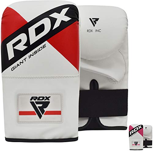 RDX Boxsack Handschuhe für Kickboxen Training, Maya Hide Leder Punchinghandschuhe für Muay Thai, Kampfsport, Boxen, Sparring, MMA, Sandsack, Boxhandschuhe für Fitness Stanzen, Grappling (MEHRWEG)