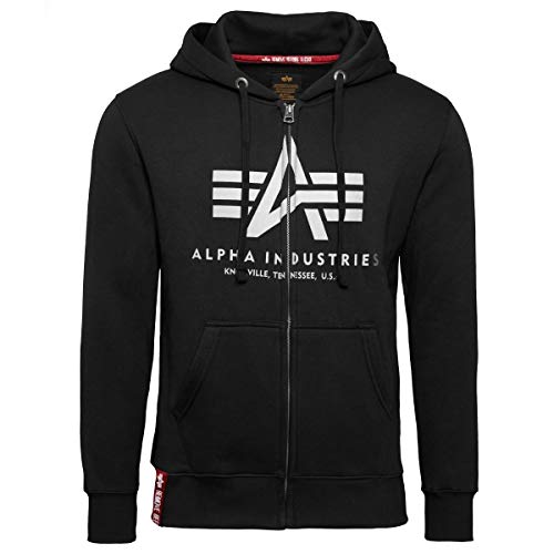 Alpha Industries Basic Zip Hoody Kapuzensweat für Herren Black