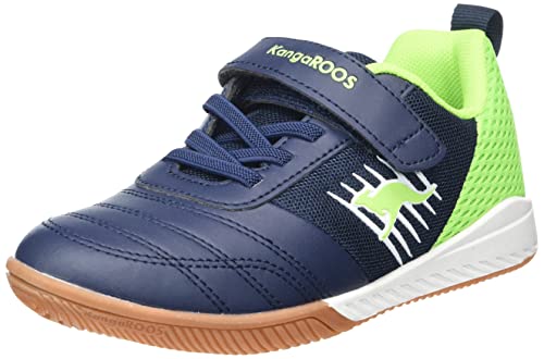 KangaROOS Unisex Kinder Super Court Ev Sneaker, Dark Navy Lime 4054, 37 EU