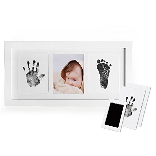 Norjews Baby Handabdruck und Fußabdruck Fotoalbum mit Zwei