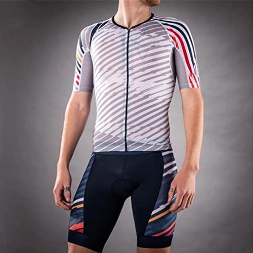 Triathlon -Anzug Männer BodySuit Radfahren Jersey Skinuit Fahrrad Splash Kleidung Speed ​​Strick -Sets Jumpsuit Culotte MTB (Color : 02, Size : 6XL)