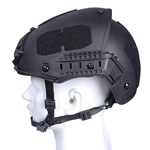 BDXZJ Militär Taktisch Helm, Airsoft-Helm, Ausrüstung Paintball Kopfschutz für Airsoft Paintball Hunting CS-Spiele Black