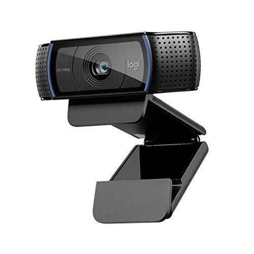 Logitech C920 HD PRO Webcam, Full-HD 1080p, 78° Sichtfeld, Autofokus, Klarer Stereo-Sound, Belichtungskorrektur, USB-Anschluss, Für Skype, FaceTime, Hangouts, etc., PC/Mac/ChromeOS/Android - Schwarz