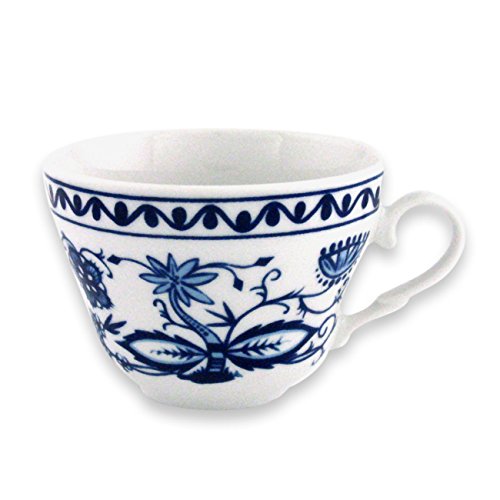 Triptis 1350380674732116 Romantika Zwiebelmuster Kaffeetasse, 180 ml, Porzellan, weiß/blau (2 Stück)