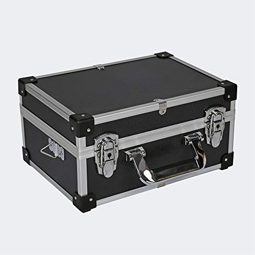 Aufbewahrungskoffer 32x23x16cm aus Aluminium, abschließbar, verstärkte Kanten