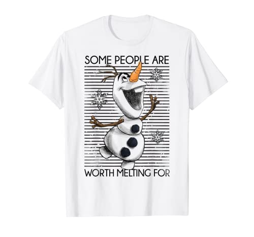 Disney Frozen Olaf Some People Are Worth Melting For Lines T-Shirt