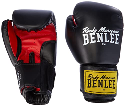 BENLEE Rocky Marciano Boxhandschuhe Training Gloves Rodney, Schwarz/Rot, 12, 194007