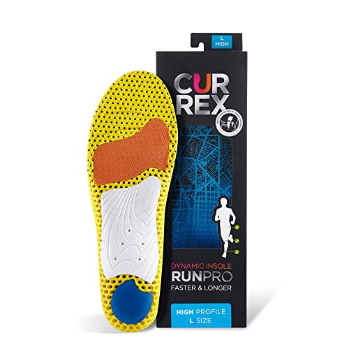 CURREX RunPro Sohle – Entdecke Deine Einlage für eine neue Dimension des Laufens, Dynamische Einlegesohle, Blau- High Profile Gr.- EU 44.5-46.5/ XL