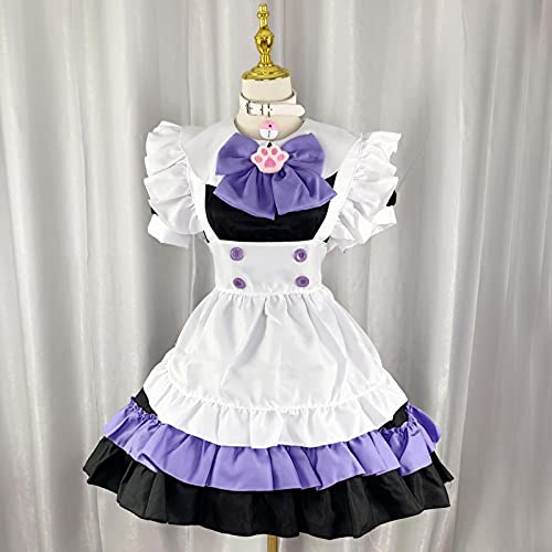 asdsad Plus Größe 5XL Sweet Lolita Dress French Maid Kellner Kostüm Frauen Sexy Pinafore Niedliche Ouji Maid Outfit Halloween Cosplay Für Mädchen