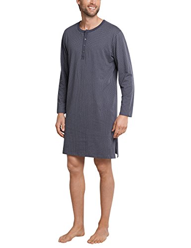 Schiesser Herren Nachthemd lang Pyjamaoberteil, Grau (Anthrazit 203), XL