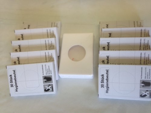 Behrend-Homecare Hygienebeutelspender weiß + 10 x 30 Stück Hygienebeutel für Damenbinden