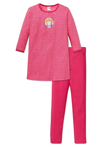 Schiesser Mädchen Nachthemd Prinzessin Lillifee 1/1 mit Leggings, Gr. 92 (Herstellergröße: 092), Rot (pink 504)