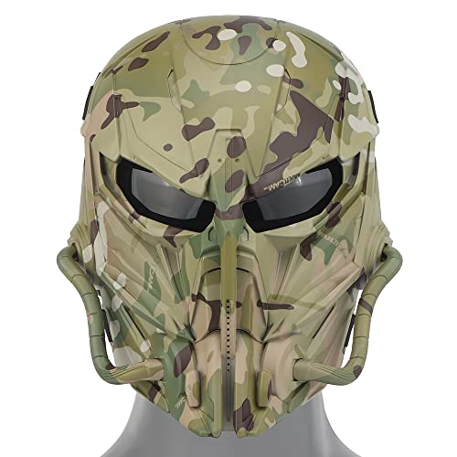 Huenco Taktische Airsoft Masken Paintball BB Gun Schießen Vollgesichtsschutzmaske Ankunft Punisher Maske