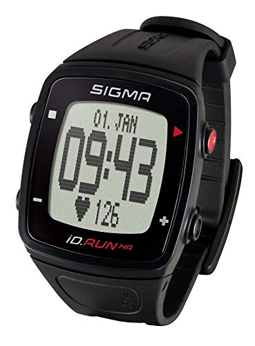 SIGMA SPORT Pulsuhr iD.RUN HR Black, GPS-Laufuhr, Handgelenk-Pulsmessung, Activity Tracker, Schwarz
