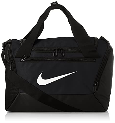 Nike Unisex-Adult Brasilia XS Carry-On Luggage, Black/Black/White, 40 cm