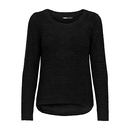 ONLY Damen Onlgeena Xo L/S KNT Noos Pullover,Schwarz (Black),38 (Herstellergröße: M)