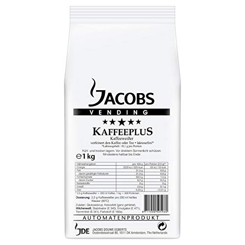 Jacobs Professional Kaffeeplus, Kaffeeweißer Pulver 1kg, laktosefrei