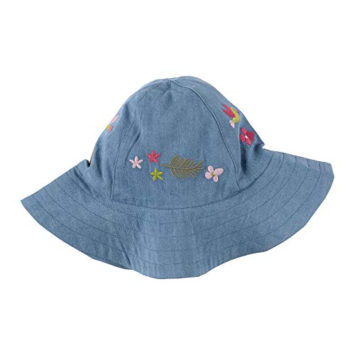 SIGIKID Mini - Mädchen Mütze Sonnenhut Denim Blumen, Größe 46/48 - 54/56
