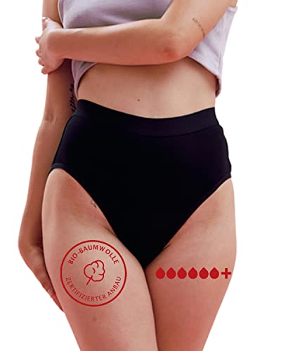 THE FEMALE COMPANY® Perioden Unterwäsche | Saugstark & Antibakteriell | Period Panty Slip aus Bio-Baumwolle | Made In Germanv & EU (Gr. 38)