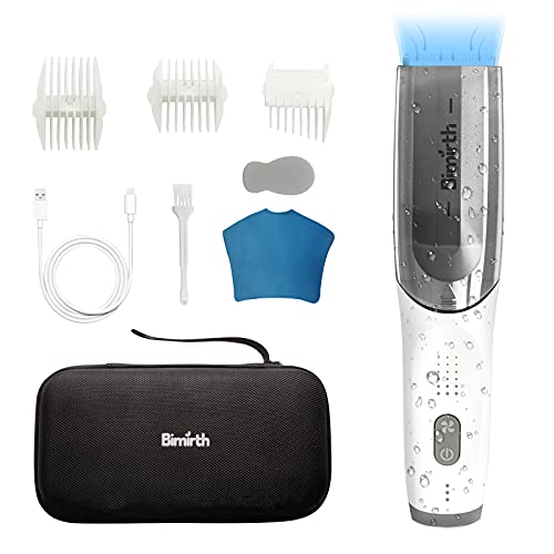 JCOTTON Haarschneidemaschine, Leise Haarschneider, USB Wiederaufl adbare Wasserdicht Haartrimmer mit 3 Führungskämme im Beutel zur Einfachen Aufbewahrung (Mit Tasche)