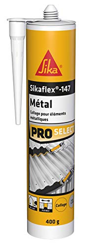 Sika flex 147 Metall Hellgrau, Polymerkleber speziell für Metalle, Kitt für alle Metalle, innen und außen, 290 ml