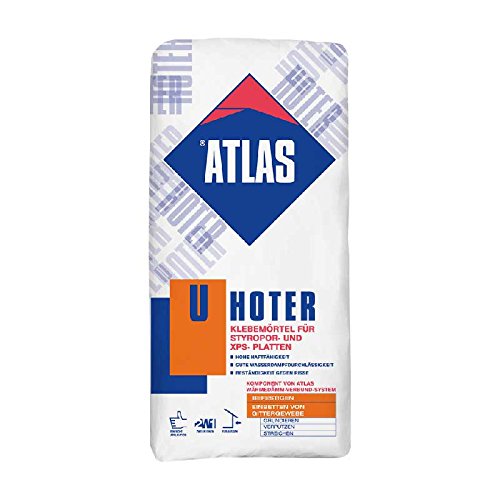ATLAS HOTER U 2 in1 Klebe und Armierungsmörtel für Styropor und XPS Weiß 25Kg