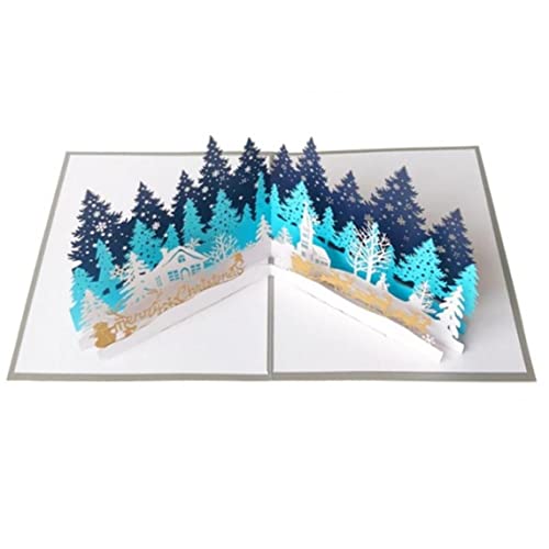 Popup-weihnachtsgruß-karte Tannenbaum-pop-up-karte Für Weihnachtskarten Neujahrs-geburtstagskarte