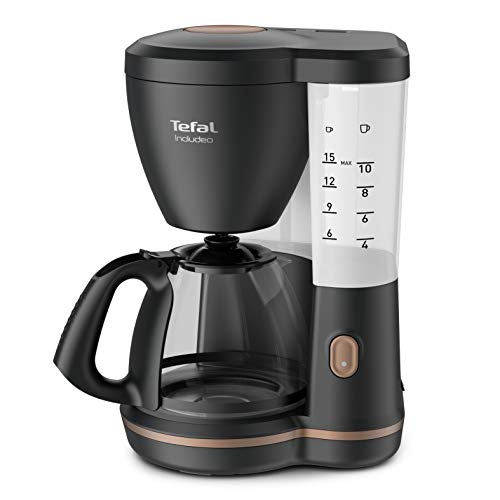 Filterkaffeemaschine inklusive Tefal, eine Kaffeemaschine extrem einfach zu bedienen, geeignet für Rechts- und Linkshänder, 1,25 l, 10 bis 15 Tassen, CM533811