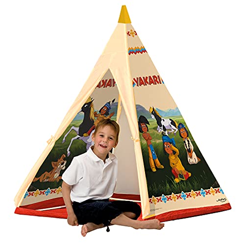 John 78607 - Yakari Tipi Zelt - Indianerzelt, Wigwam, Spielzelt, Kinderzelt, Spielhaus mit gedrucktem Motiv für Kinder