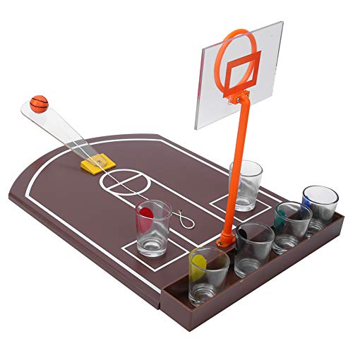 tragbar Basketball Trinken Spiel, Spaß Erwachsene Trinken Spiele Spiel Konsole Ist Einfach Kleiderschrank Schrank Mdf zum Unterhaltsam Party mit 6pcs Glas