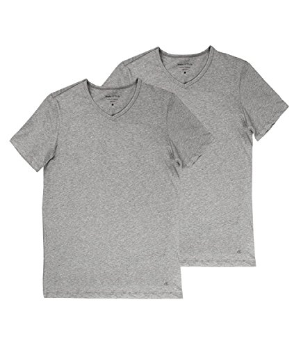 Marc O’Polo Body & Beach Herren V-Ausschnitt Shirts Doppelpack, Grau (grau-Mel. 202), XX-Large (2er Pack)