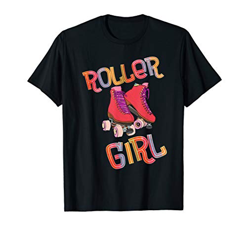 Rollschuh - Roller Girl - mit Rollschuhen laufen - 80er T-Shirt