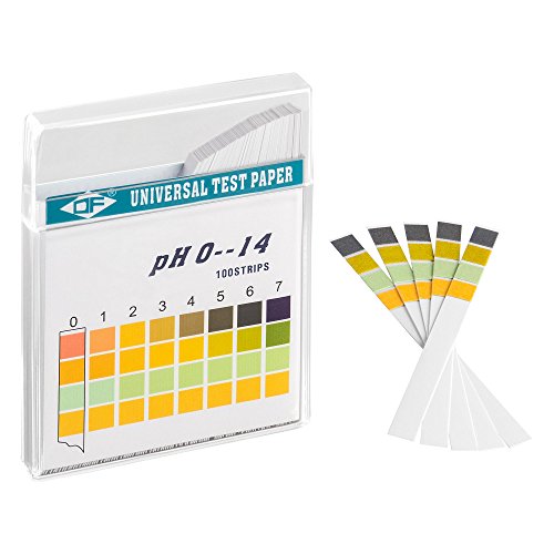 ECENCE pH Teststreifen 100 Stck, Lackmus Testpapier, Messbereich 0-14, Indikator Universalpapier, Säuretest für Aquarien, Trinkwasser