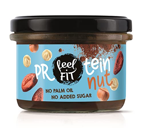 Feel fit Protein nut Kakao-Haselnuss-Aufstrich, ohne Zuckerzusatz, ohne Palmöl, Proteincreme 17%, 200g