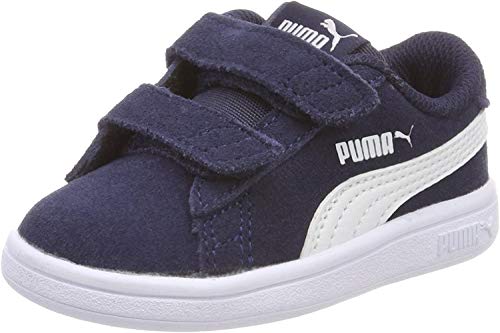 PUMA Unisex Baby Puma Smash V2 Sd V Inf Sneaker, Blau Peacoat Puma White, 25 EU