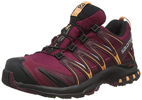 Salomon Damen Trail Running Schuhe, XA PRO 3D GTX W, Farbe: weinrot (rhododendron/winetasting/cantaloupe) Größe: EU 42