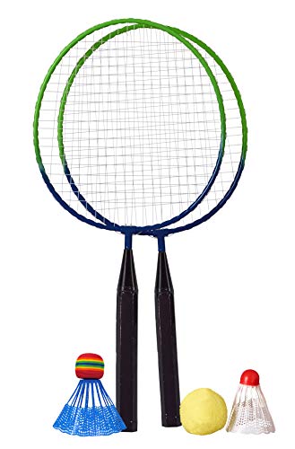 Best Sporting Mini Badminton Set 2 Schläger inklusive Federball, Softball und Schaumstoff-Federball