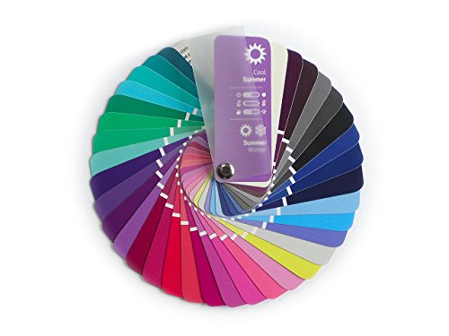 Farbpass Sommer-Winter (Cool Summer) als kleiner Fächer mit 35 typgerechten Farben zur Farbanalyse, Farbberatung, Stilberatung