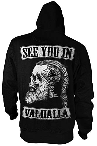 See You IN Valhalla Herren Hoodie | Thor | Vikings Shirt | Ragnar | Rising | Walhalla | Wodan | Wikinger | Valknut | Odin | Männer Kapuzen-Sweatshirt | Pullover