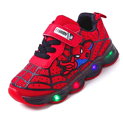 Leuchten Laufen Jungen Mädchen Schuhe Licht Spider-Man Sneaker Blink Led Kinder Sportschuhe Turnschuhe 25 30 Kinder Leuchtschuhe Frühling Sommer Baby Blinkenden Glitter Turnschuhe Mit Kinderschuhen (