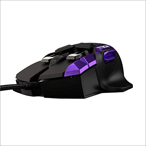 Swiftpoint Tracer Wired Gaming Mouse: 13 Programmable Buttons, 2 Pressure Sensors, Side Buttons, 12000 DPI, Mechanical Switches, Onboard Memory, 16 Game Profiles, RGB, Purple/Black, PC & Mac Gamers