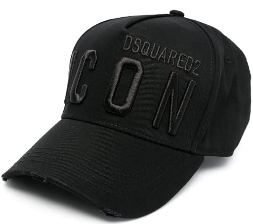 DSQUARED2 Icon Baseballcap Logo Cap Kappe Basebalkappe Hat Black