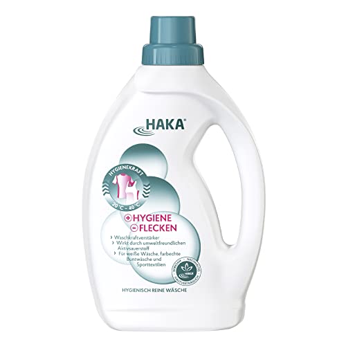HAKA +Hygiene -Flecken I 1 Liter Bleichmittel auf Sauerstoffbasis I Kombinierbar Waschmittel I Hygienischer Fleckenentferner