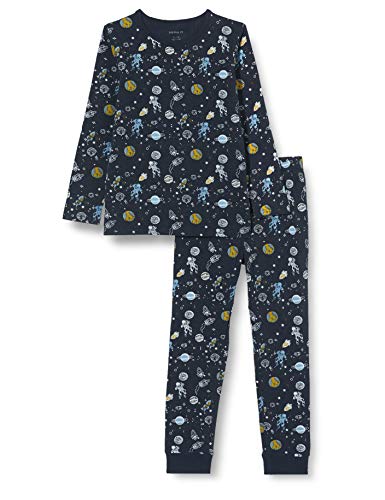 NAME IT Jungen NKMNIGHTSET Dark Sapphire Space NOOS Pyjamaset, 86-92 (2er Pack)